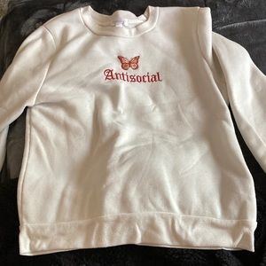 Antisocial butterfly sweatshirt